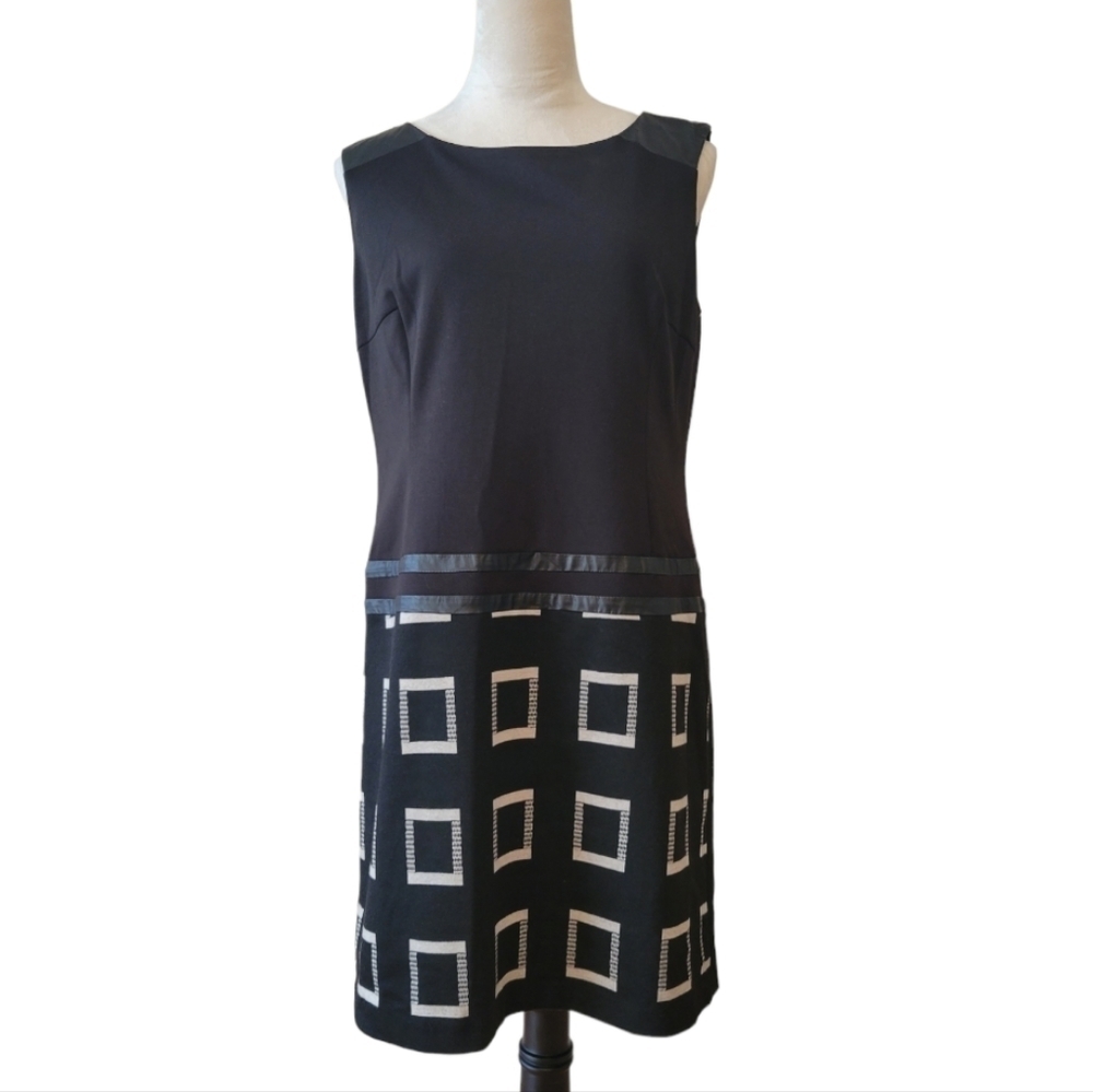 NWT Nine West Black Ponte Sleeveless Dress Size 10